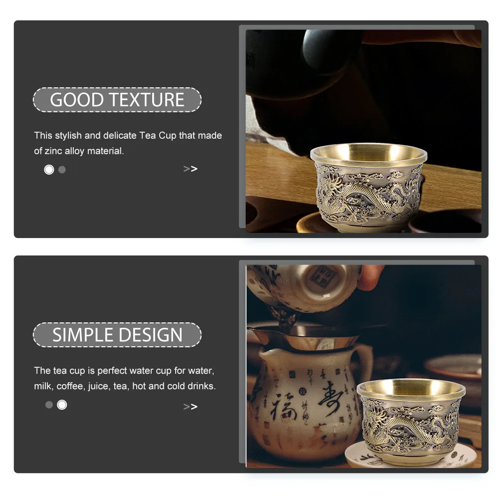 2Pcs Bronze Dragon Phoenix Tea Cup Chinese Style Vintage Alloy Tea Mug Home Decoration Retro Teaware Gift Vintage Teaware 
2Pcs Bronze Dragon Phoenix Tea Cup Chinese Style Vintage Alloy Tea Mug Home Decoration Retro Teaware Gift Vintage Teaware