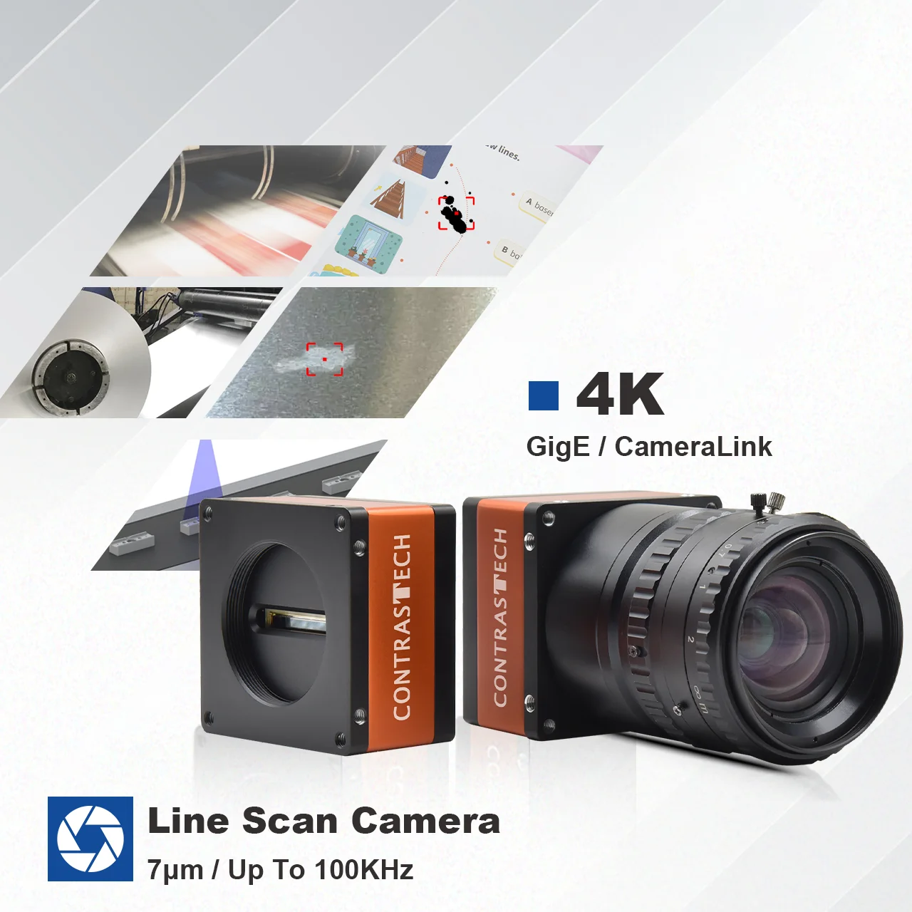High Quality Image High Speed 29kHz Gigabit Ethernet CMOS Color 4096-pixel Line Scan Camera for Web Inspection Applications
High Quality Image High Speed 29kHz Gigabit Ethernet CMOS Color 4096-pixel Line Scan Camera for Web Inspection Applications