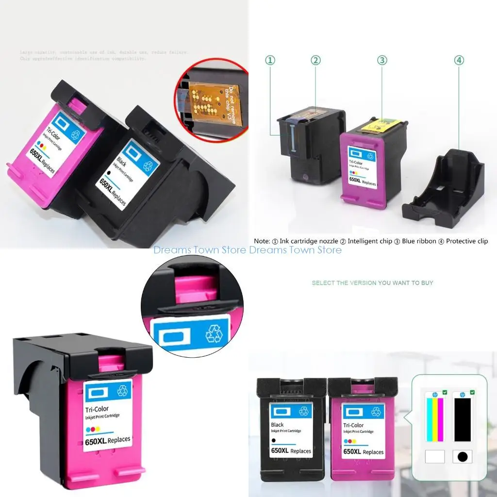 HX6A 650XL High-yield Cartridge Works with for HP 650 Deskjet 1015 1515 2515 2545
HX6A 650XL High-yield Cartridge Works with for HP 650 Deskjet 1015 1515 2515 2545