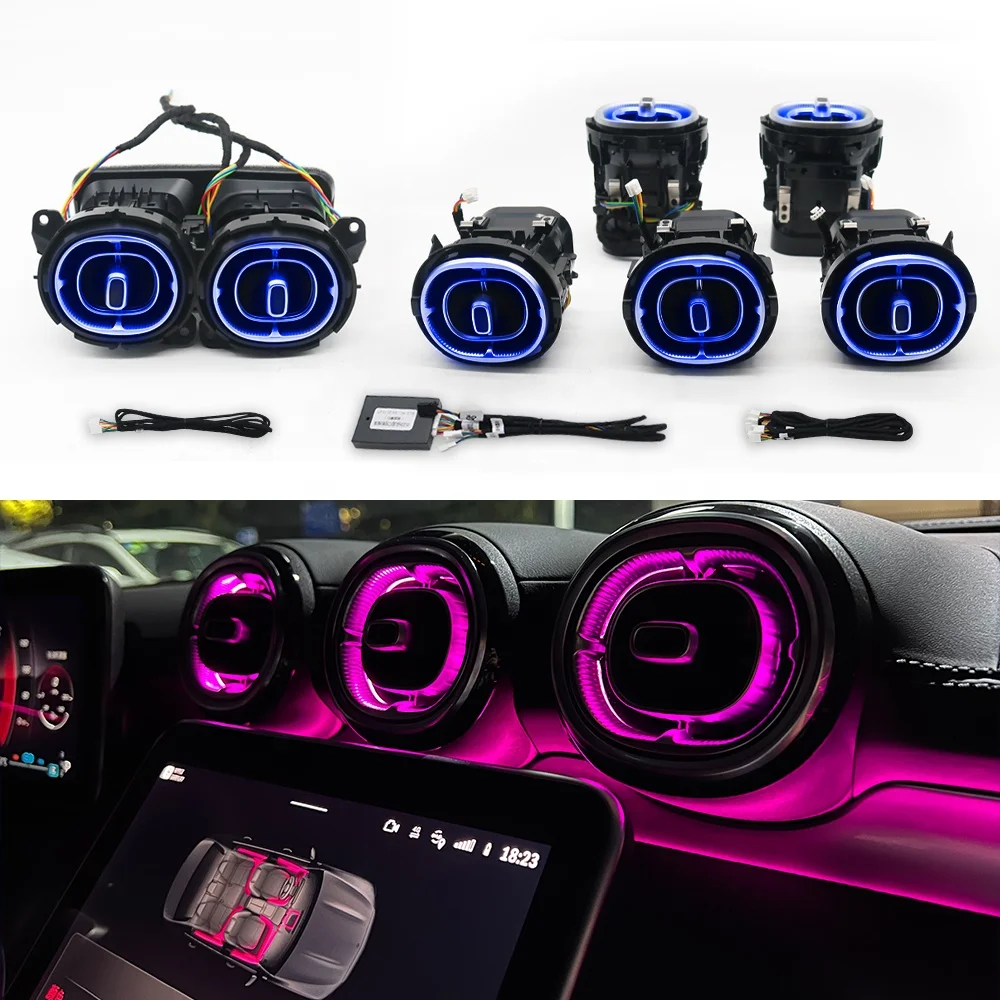 Auto Interior Turbine Air Vent Ac Vents 64-color Ambient Light Air Outlet for GLC X254custom
Auto Interior Turbine Air Vent Ac Vents 64-color Ambient Light Air Outlet for GLC X254custom