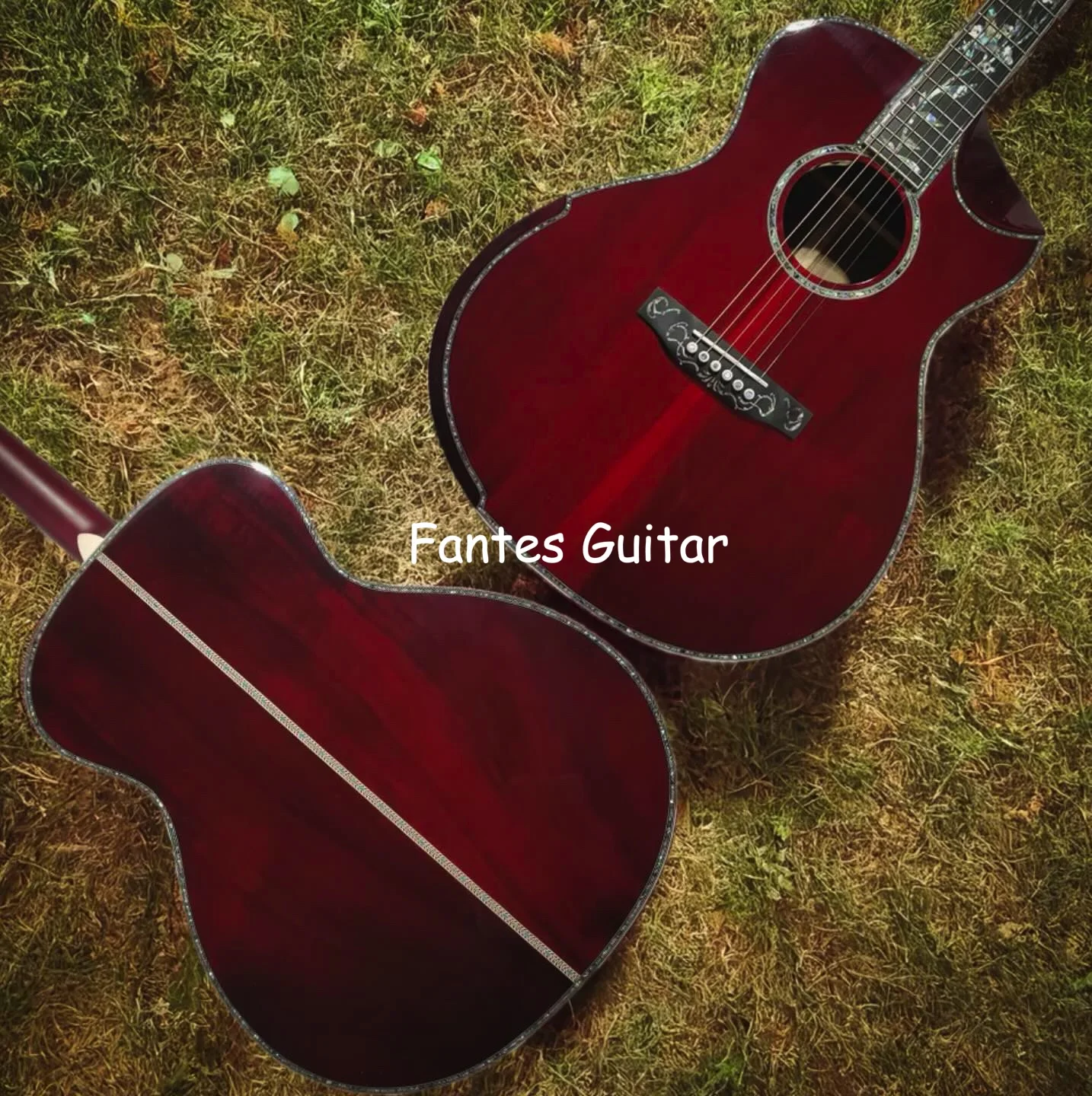 Custom Factory Solid KOA Back Side X Bracing Acoustic Guitar CherryRed Color
Custom Factory Solid KOA Back Side X Bracing Acoustic Guitar CherryRed Color