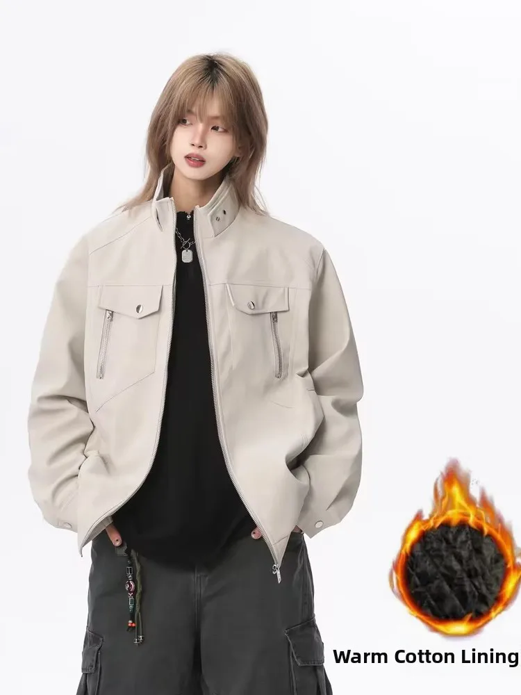 Winter 2025 New Sle Stand Collar PU Leather Cotton Jaet American Retro ex Wellington Pilot Coat Warm Casual Long Sve
Winter 2025 New Sle Stand Collar PU Leather Cotton Jaet American Retro ex Wellington Pilot Coat Warm Casual Long Sve