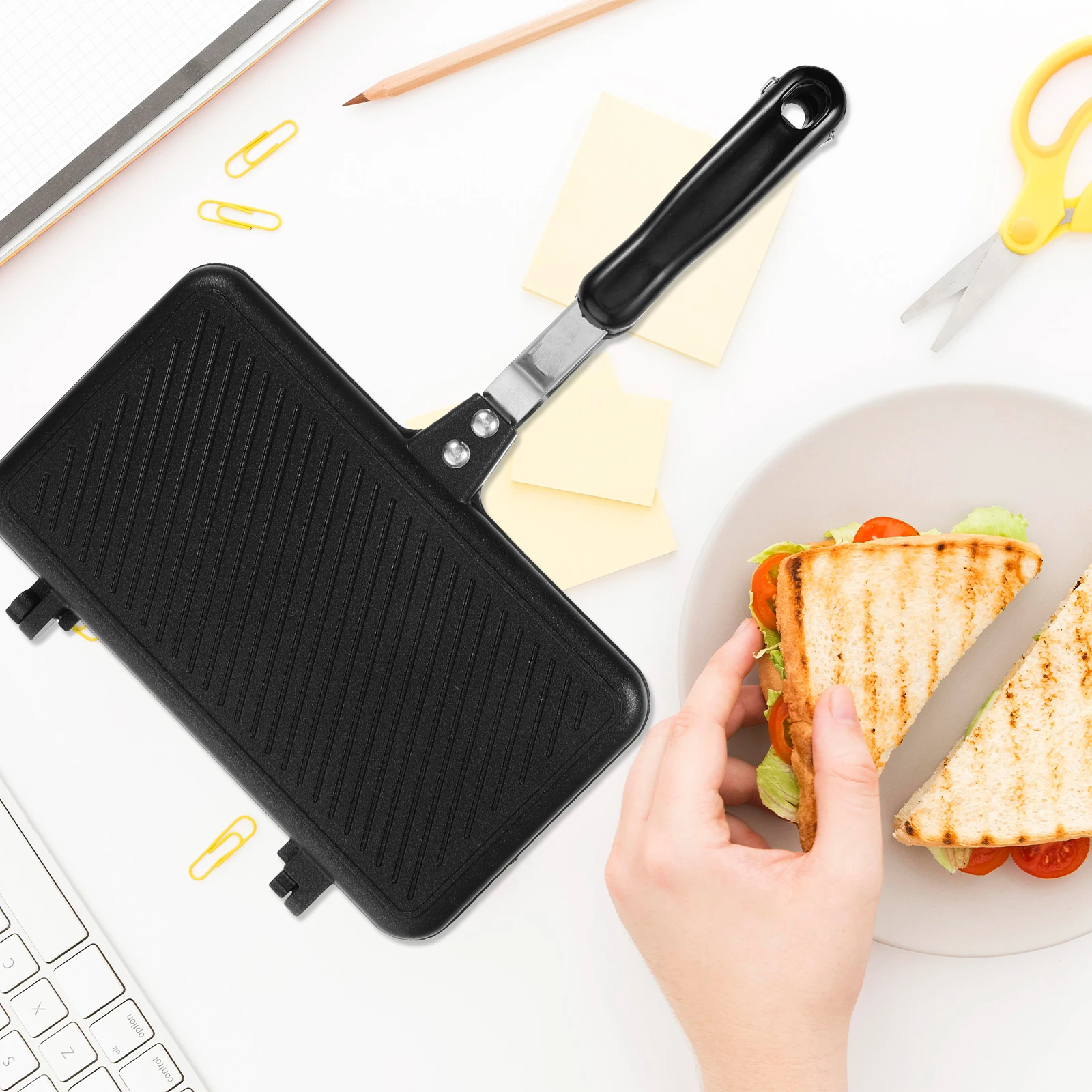 Double Sided Sandwich Baking Pan Non Stick Fry Gas Type Household Frying Pan Breakfast Machine Waffle Maker Kitchen Tool
Double Sided Sandwich Baking Pan Non Stick Fry Gas Type Household Frying Pan Breakfast Machine Waffle Maker Kitchen Tool
