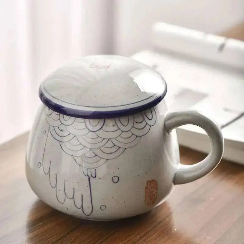 1000ml Ceramic Cup with Lid Rough Ceramic Hand-painted Office Water Cup Breakfast Cup Coffee Cup
1000ml Ceramic Cup with Lid Rough Ceramic Hand-painted Office Water Cup Breakfast Cup Coffee Cup
