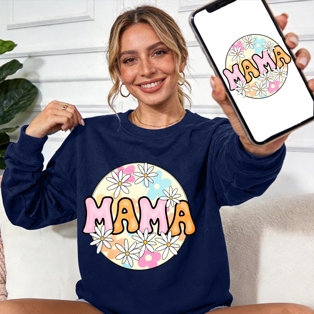 Retro Groovy Daisy Circle Mama Fashion Sweatshirt Pastel Bubble Font Crewneck Autumn and Winter Pullover Playful Mom Gift
Retro Groovy Daisy Circle Mama Fashion Sweatshirt Pastel Bubble Font Crewneck Autumn and Winter Pullover Playful Mom Gift