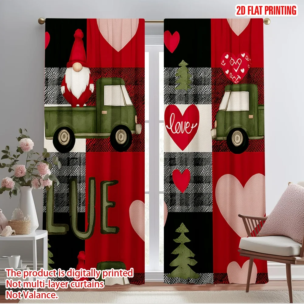 2pcs,2D plane printing Window Curtain Santa Claus and Heart Versatile 100% Polyester (without rod) Home Decor for Living Room &
2pcs,2D plane printing Window Curtain Santa Claus and Heart Versatile 100% Polyester (without rod) Home Decor for Living Room &