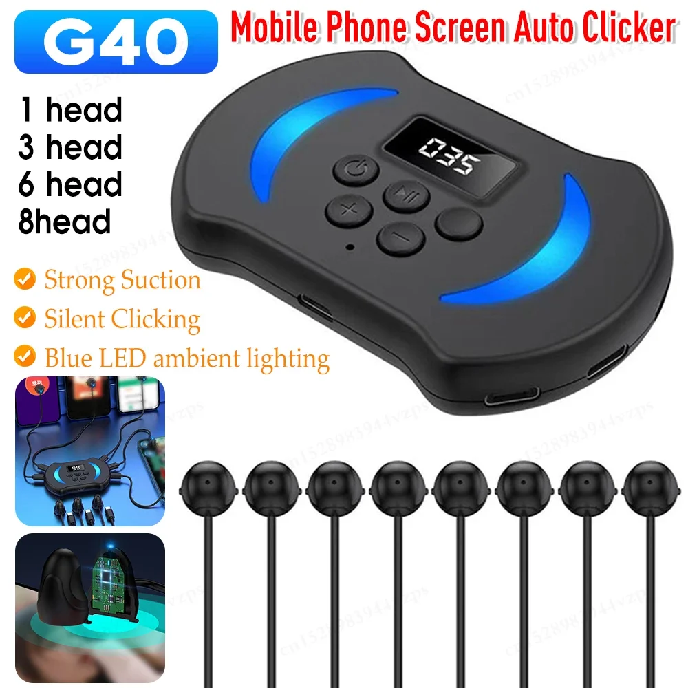 Mobile Phone Screen Auto Clicker 8/6/3/1Heads Phone Silent Clicker Fast Screen Touching Tool Live Broadcast Assistance Device
Mobile Phone Screen Auto Clicker 8/6/3/1Heads Phone Silent Clicker Fast Screen Touching Tool Live Broadcast Assistance Device