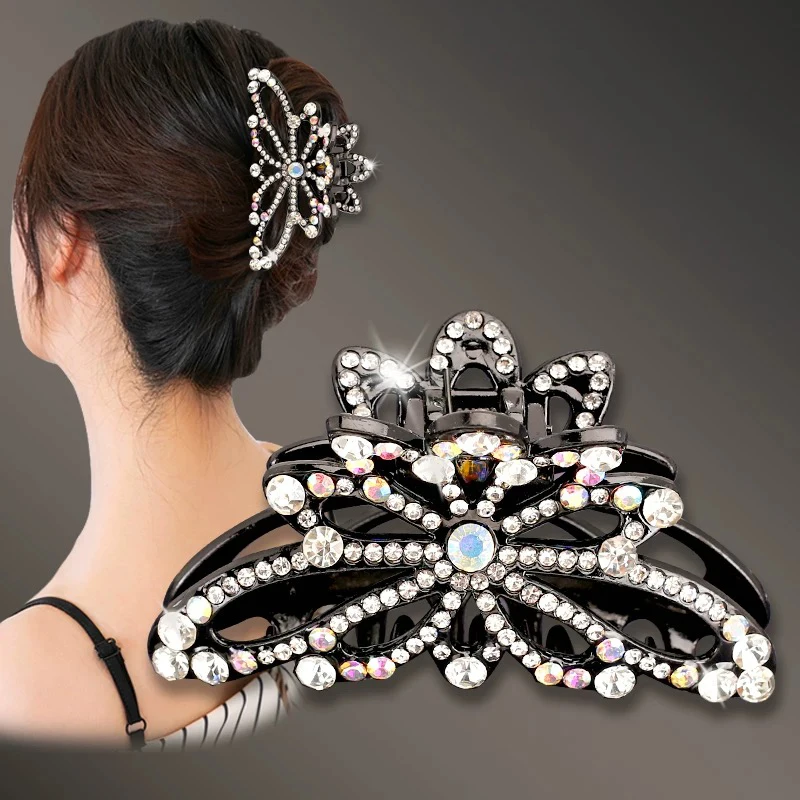 Korean Rhinestone Butterfly Hair Claw Clip Elegant Black Hair Crabs Hairgrips for Ladies Hair Accessories Ponytail Hair Clips
Korean Rhinestone Butterfly Hair Claw Clip Elegant Black Hair Crabs Hairgrips for Ladies Hair Accessories Ponytail Hair Clips