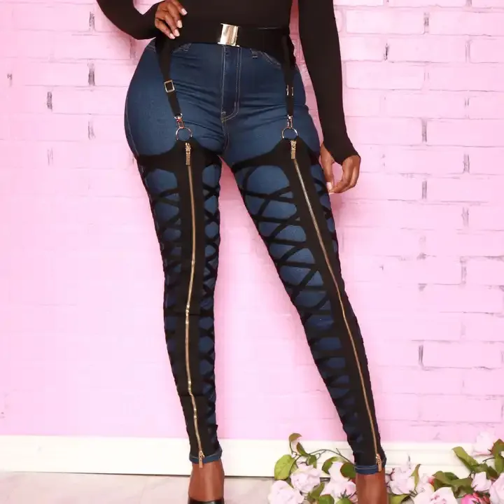 Nightclub pants women's hollow straps pants black tight sexy mesh see-through jumpsuit party sexy temperament elegant high-end c
Nightclub pants women's hollow straps pants black tight sexy mesh see-through jumpsuit party sexy temperament elegant high-end c