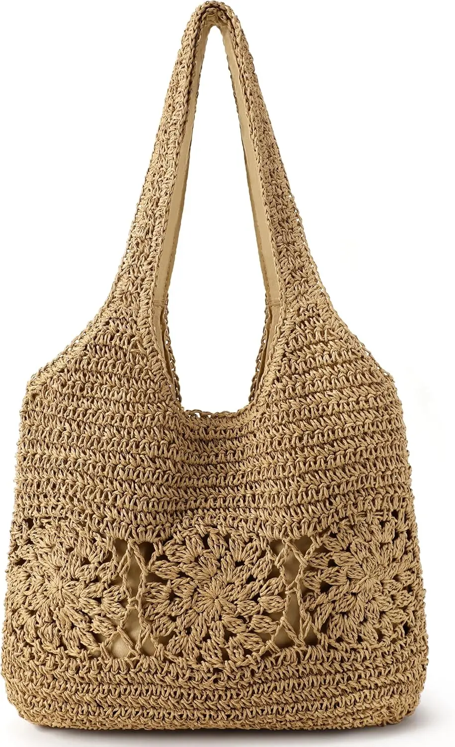 Straw Beach Tote Bag, Floral Designed Lightweight Foldable Beach Bag for Women
Straw Beach Tote Bag, Floral Designed Lightweight Foldable Beach Bag for Women