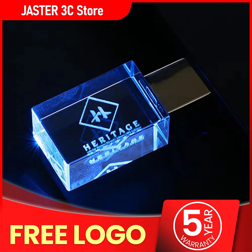 JASTER USB 2.0 Flash drive With LED Crystal Pendrive 4GB 8GB 16GB 32GB 64GB 128GB Transparent Glass Photography Gifts free logo
JASTER USB 2.0 Flash drive With LED Crystal Pendrive 4GB 8GB 16GB 32GB 64GB 128GB Transparent Glass Photography Gifts free logo