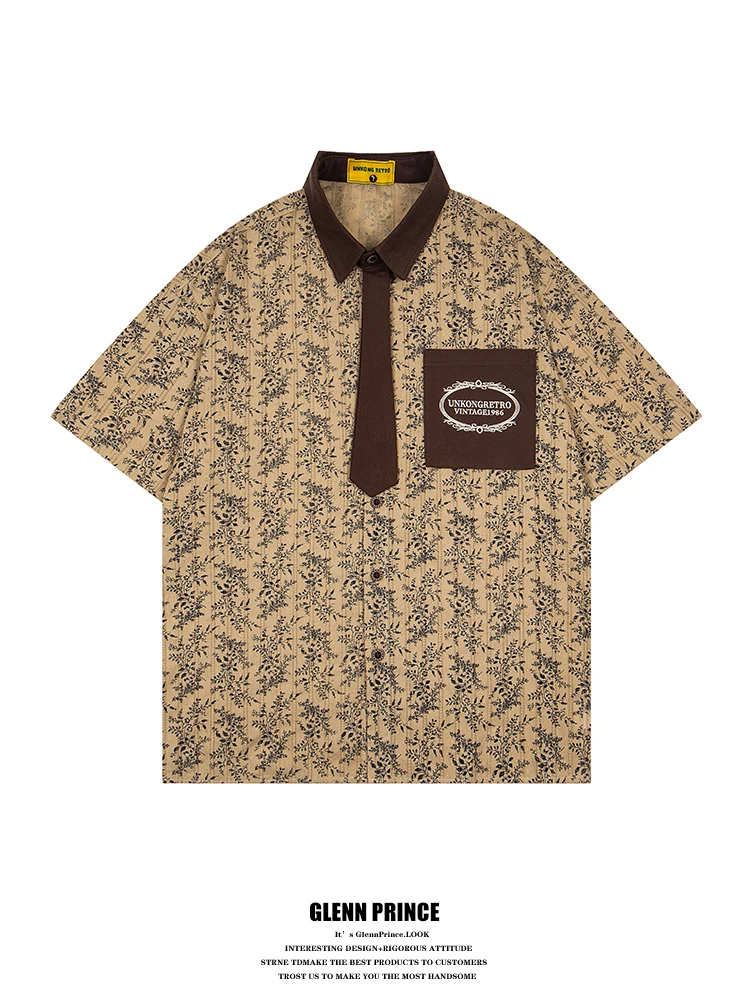 Vintage Floral Print Shirt Short Sleeve Men's Summer Casual Shirt Contrast Color Collar Tie Polyester Breathable Skin-Fr...
Vintage Floral Print Shirt Short Sleeve Men's Summer Casual Shirt Contrast Color Collar Tie Polyester Breathable Skin-Fr...