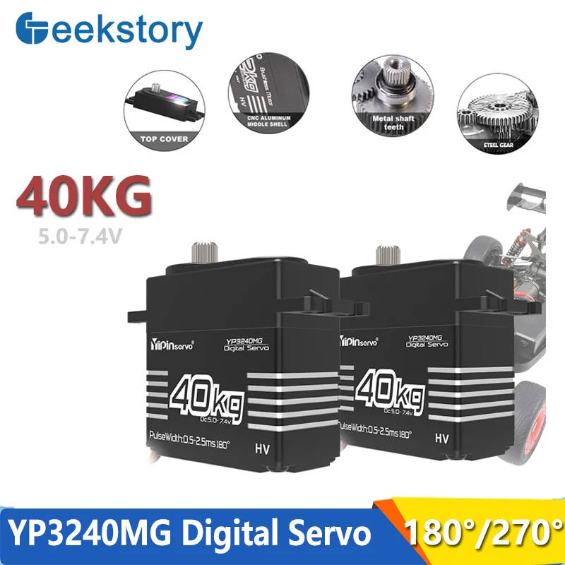 40 кг YP3240MG Цифровой сервопривод 5,0–7,4 В Двигатель с высоким крутящим моментом 180 ° 270 ° Угловой управляемый IP67 DIY Запчасти для 1:8 1:10 RC Гусеничный автомобиль
40 кг YP3240MG Цифровой сервопривод 5,0–7,4 В Двигатель с высоким крутящим моментом 180 ° 270 ° Угловой управляемый IP67 DIY Запчасти для 1:8 1:10 RC Гусеничный автомобиль