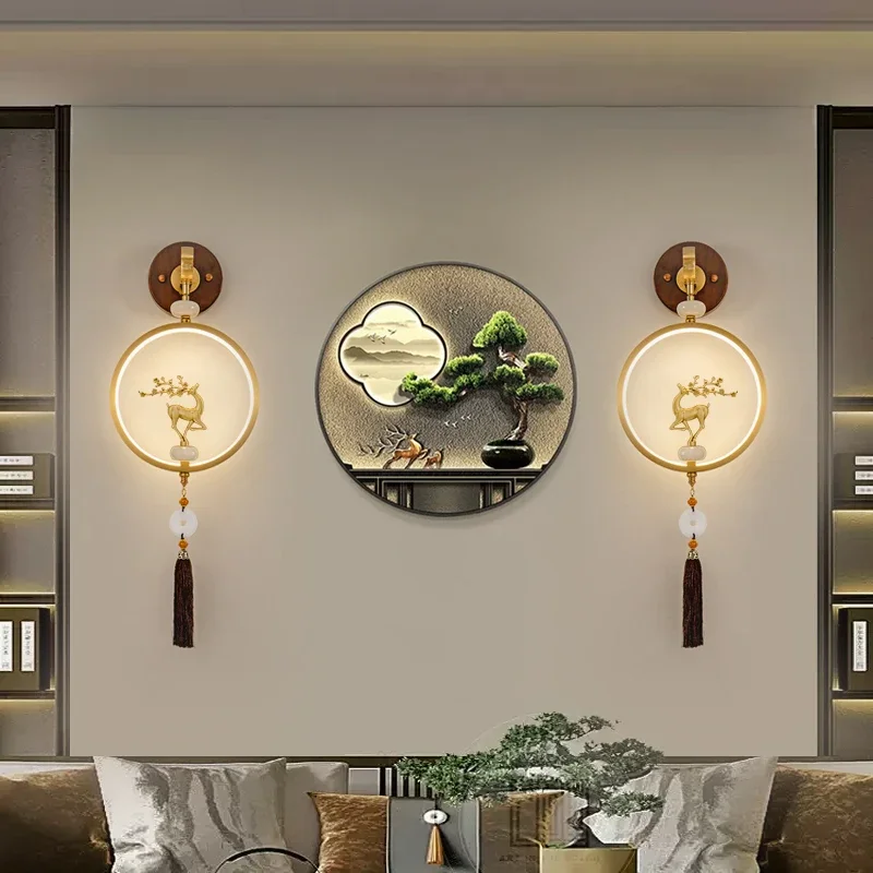 New all-copper solid wood, new Chinese living room, TV background wall, Chinese wall lamp, bedroom bedside, decorative lamp
New all-copper solid wood, new Chinese living room, TV background wall, Chinese wall lamp, bedroom bedside, decorative lamp