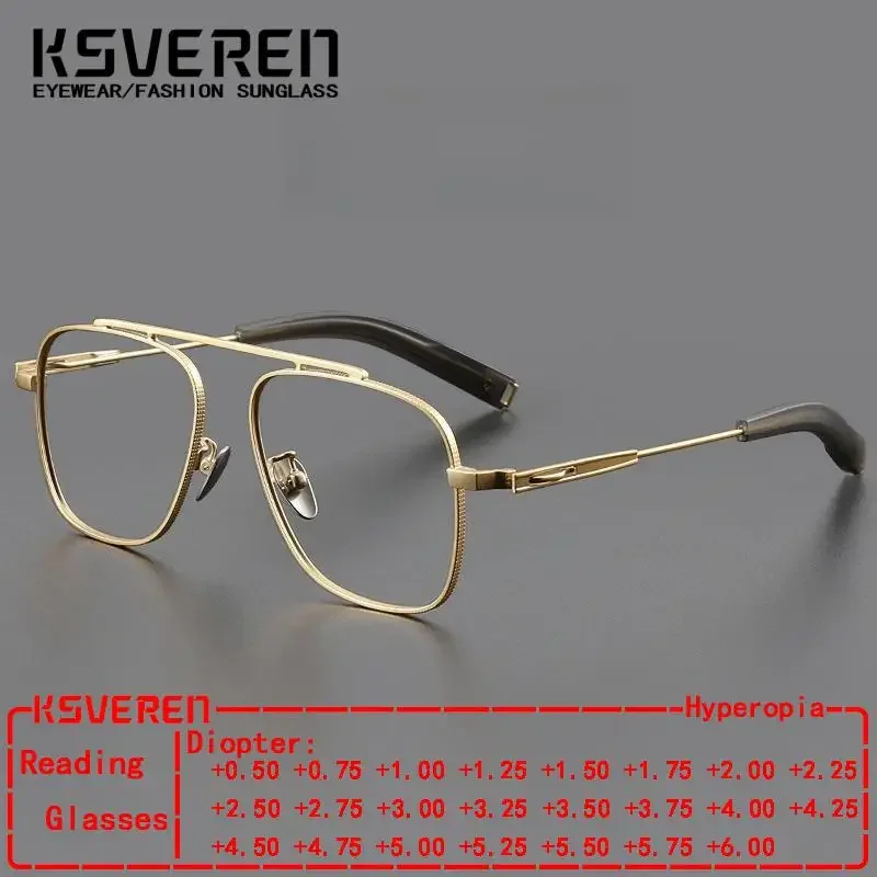 Fashion Anti Blue Light Reading Glasses Vintage Square Pure Titanium Eyewear Luxury Optical Prescription Glasses Frame For Men
Fashion Anti Blue Light Reading Glasses Vintage Square Pure Titanium Eyewear Luxury Optical Prescription Glasses Frame For Men