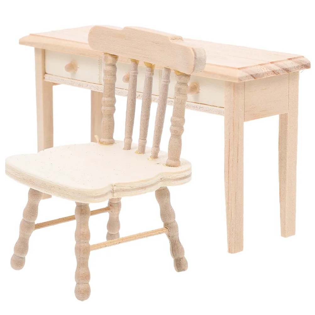 1Set Miniature Desk Chair Wooden Furniture Ornament Kit Mini House Decoration Accessories Kids Playroom Layout Prop
1Set Miniature Desk Chair Wooden Furniture Ornament Kit Mini House Decoration Accessories Kids Playroom Layout Prop