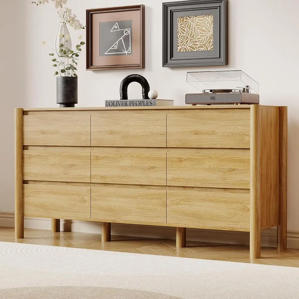 Wide 47 9-Drawer Solid Wood Storage Chest, Large TV Stand or Bedroom Organizer, Oak Finish
Wide 47 9-Drawer Solid Wood Storage Chest, Large TV Stand or Bedroom Organizer, Oak Finish