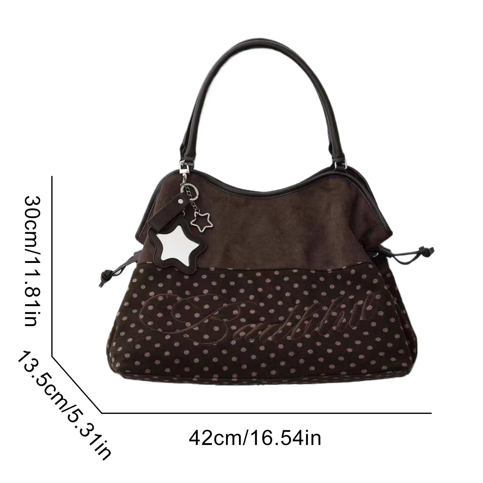 Women Girls Polka Dot Underarm Shoulder Bag for Work Daily Use(Brown)
Women Girls Polka Dot Underarm Shoulder Bag for Work Daily Use(Brown)