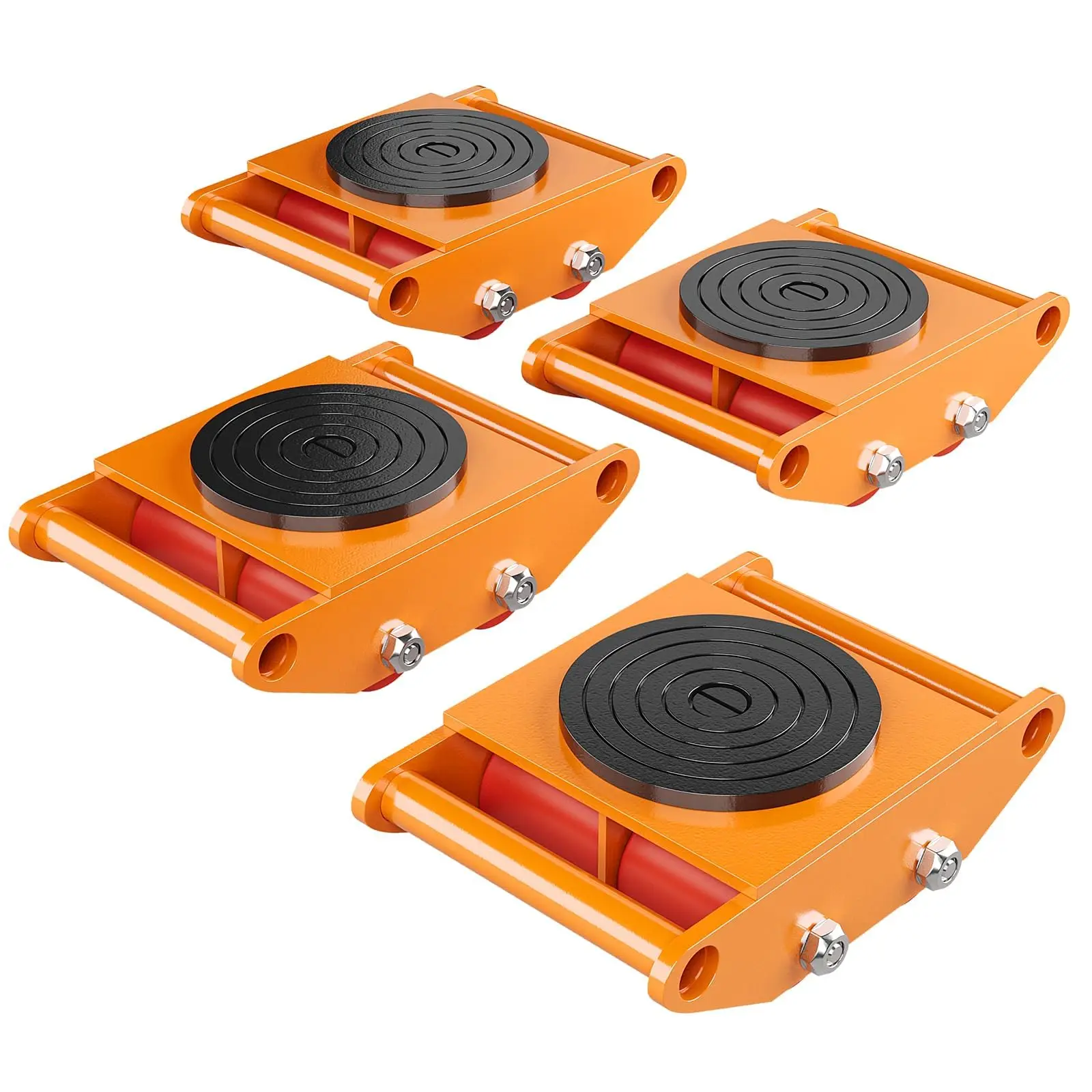 4PCS Machinery Skate Dolly, 13228LBS/6Ton Capacity Heavy Duty Equipment Dolly With 360° Swivel Wheels For Workshop Factory
4PCS Machinery Skate Dolly, 13228LBS/6Ton Capacity Heavy Duty Equipment Dolly With 360° Swivel Wheels For Workshop Factory