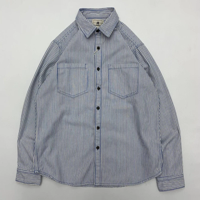May Khaki Japanese vintage youth tooling shirt full cotton color striped loose long-sleeved shirt for men
May Khaki Japanese vintage youth tooling shirt full cotton color striped loose long-sleeved shirt for men