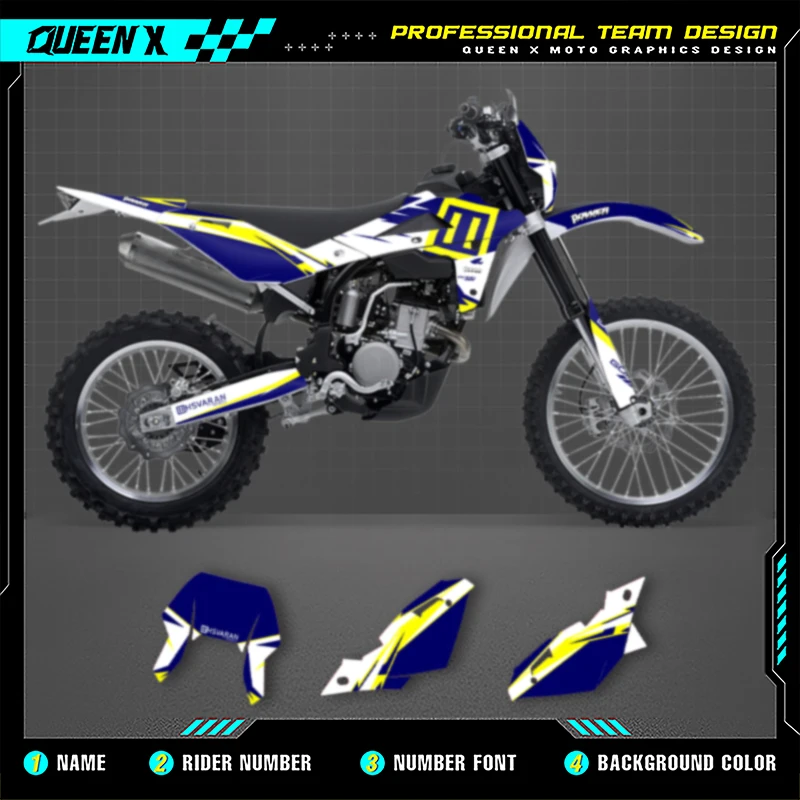 Queen X MOTOR Custom Team Motorcycle Graphics Decals Stickers Kits For HUSABERG TE250 2008 2009 2010 2011 2012 2013 003
Queen X MOTOR Custom Team Motorcycle Graphics Decals Stickers Kits For HUSABERG TE250 2008 2009 2010 2011 2012 2013 003