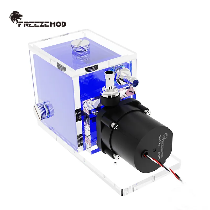 FREEZEMOD PUB-KE600 PC Liquid Cooling Water Pump Tank Reservoir Combo, 12-24V Integrated Pump Reservoir for CPU Water Cooling Sy
FREEZEMOD PUB-KE600 PC Liquid Cooling Water Pump Tank Reservoir Combo, 12-24V Integrated Pump Reservoir for CPU Water Cooling Sy
