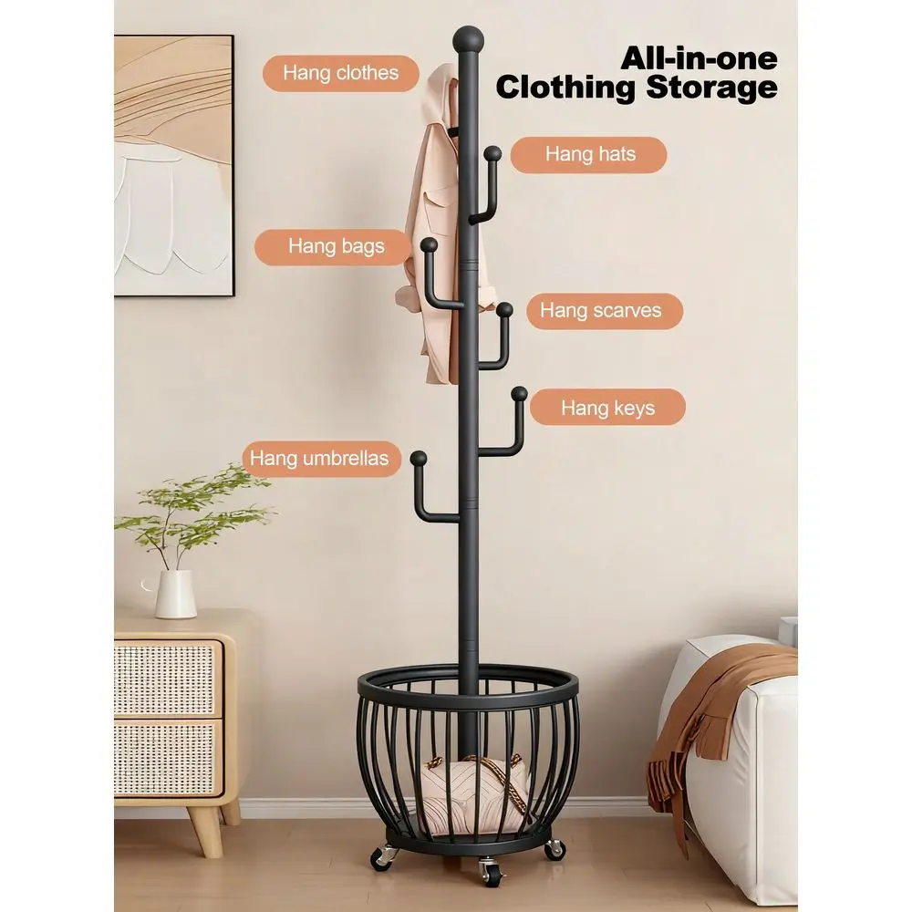 Coat Rack Stand With Clothes Basket Sturdy Freestanding Purse Rack Hat Stand Clothes Rack With Metal Frame
Coat Rack Stand With Clothes Basket Sturdy Freestanding Purse Rack Hat Stand Clothes Rack With Metal Frame