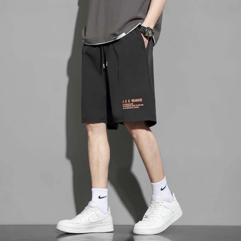 Men's 5-Point Sports Pants Summer Trendy Brand Embroidered Letter Casual Qui-Dry Thin Waist orts Loose Fit Youthful Energy
Men's 5-Point Sports Pants Summer Trendy Brand Embroidered Letter Casual Qui-Dry Thin Waist orts Loose Fit Youthful Energy