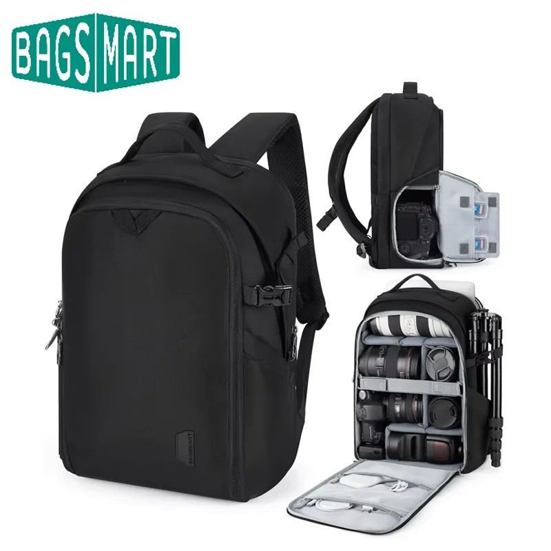 Водонепроницаемая сумка для камеры BAGSMART с дождевиком, сумки для фотографий, подходит для ноутбука 15,6 дюйма, профессиональный рюкзак для фотографа DSLR SLR
Водонепроницаемая сумка для камеры BAGSMART с дождевиком, сумки для фотографий, подходит для ноутбука 15,6 дюйма, профессиональный рюкзак для фотографа DSLR SLR
