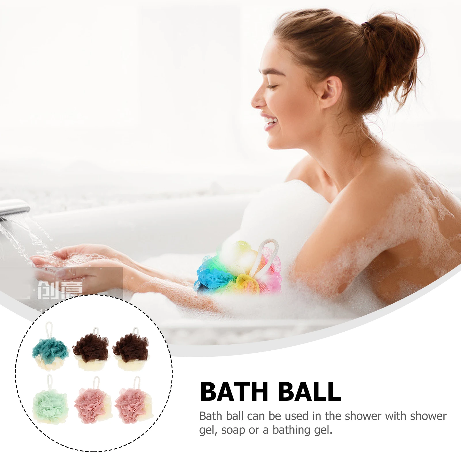 6 Pcs Gradient Shower Ball Bath Poufs Bubble Making Net Nylon Scrubber Soft Texture Durable Foam Maker Bath Tools
6 Pcs Gradient Shower Ball Bath Poufs Bubble Making Net Nylon Scrubber Soft Texture Durable Foam Maker Bath Tools