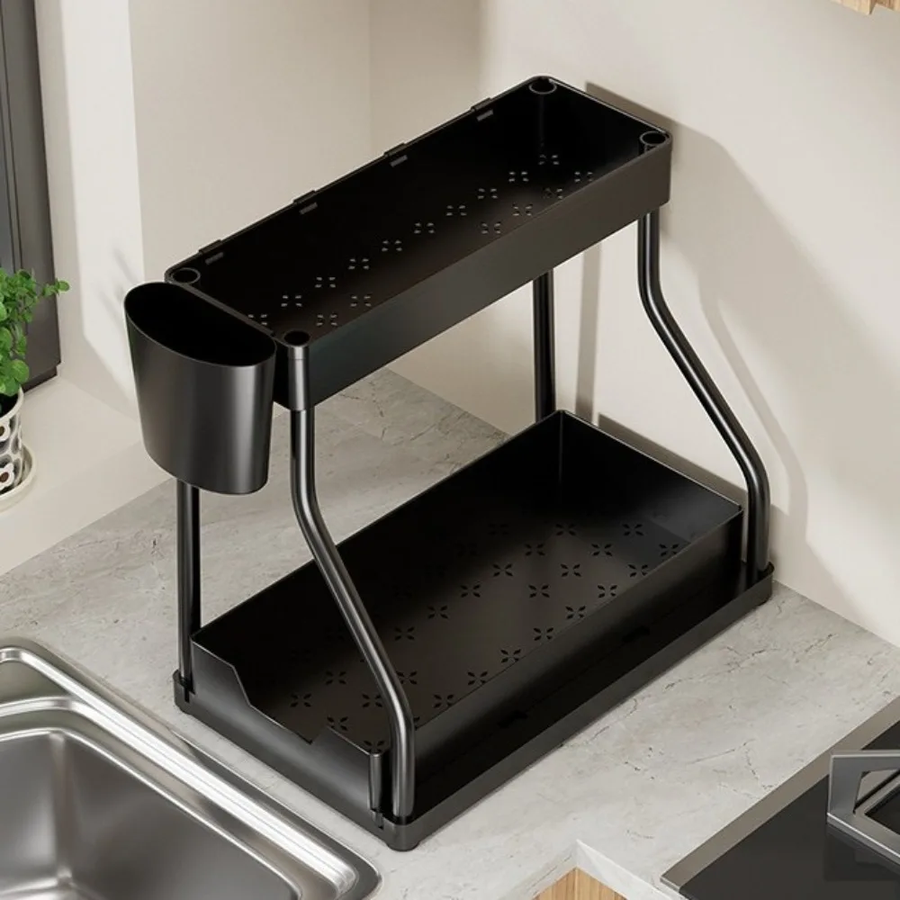 Полезные 2-уровневые органайзеры под раковину с крючками, многофункциональная полка для ванной комнаты, кухонная организация с подвесной чашкой, стеллаж для домашнего хранения
Полезные 2-уровневые органайзеры под раковину с крючками, многофункциональная полка для ванной комнаты, кухонная организация с подвесной чашкой, стеллаж для домашнего хранения