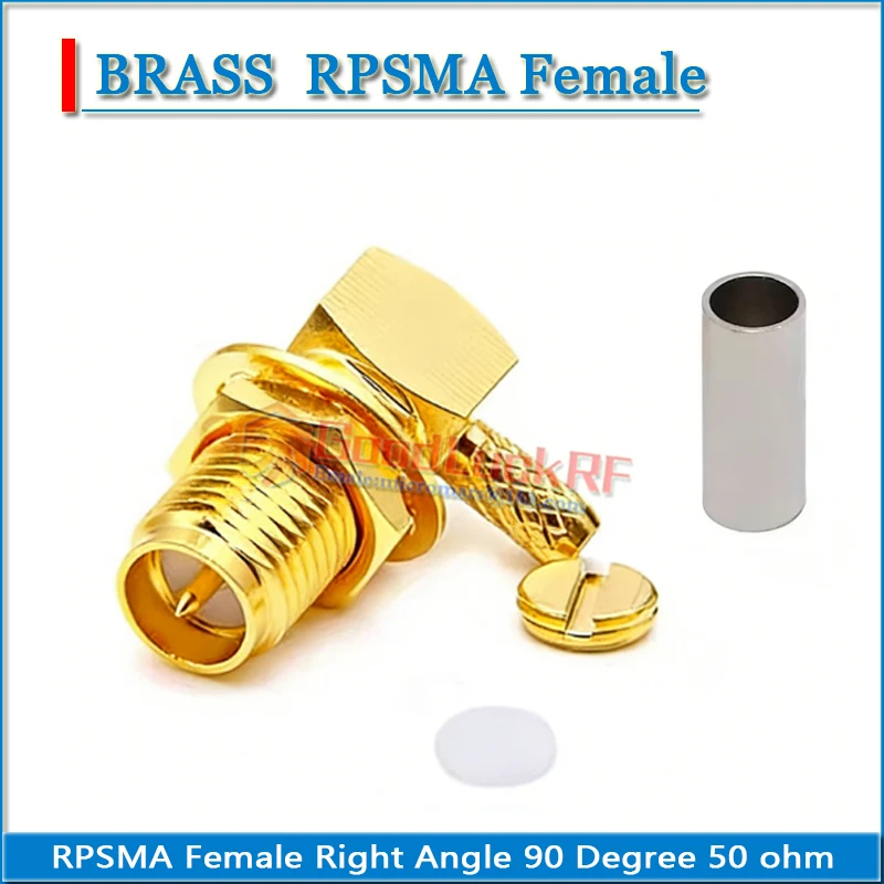 Разъем RF RP-SMA (RPSMA) угловой 90 градусов с гайкой-шайбой, обжимной, для кабелей RG316, RG174, RG179, LMR100, 50-1.5, 50 Ом
Разъем RF RP-SMA (RPSMA) угловой 90 градусов с гайкой-шайбой, обжимной, для кабелей RG316, RG174, RG179, LMR100, 50-1.5, 50 Ом