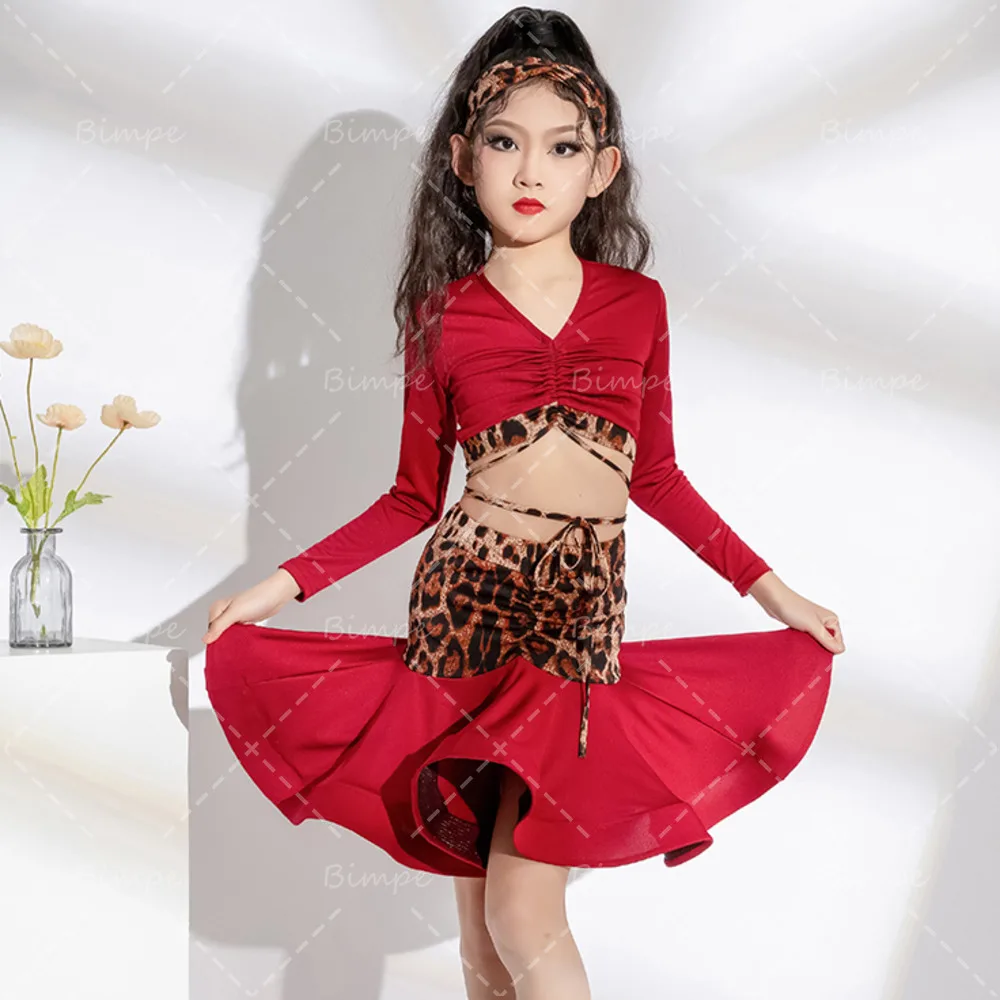 Ballroom Leopard Tango Latin American Dance Costume Girls Child Dress Chacha Rumba Top Skirt Performance Kids Practice Clothes
Ballroom Leopard Tango Latin American Dance Costume Girls Child Dress Chacha Rumba Top Skirt Performance Kids Practice Clothes