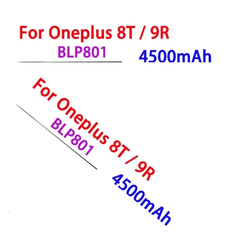 2026 Years 100% Original New BLP801 Phone Battery For Oneplus 8T / 9R 4500mAh Replacement Batteries Bateria With Free Tools
2026 Years 100% Original New BLP801 Phone Battery For Oneplus 8T / 9R 4500mAh Replacement Batteries Bateria With Free Tools