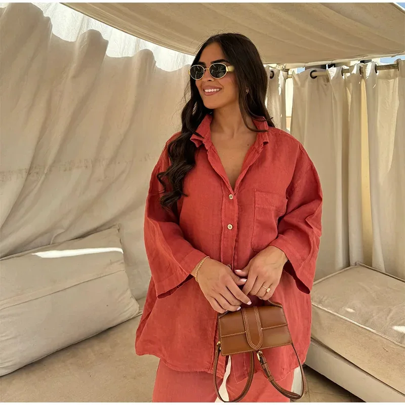 Elegant Green Pocket Buttons Shirt Sets For Women Solid Long Sleeve Tops Wide Leg Pant Suits 2024 New Female High Street Outfits
Elegant Green Pocket Buttons Shirt Sets For Women Solid Long Sleeve Tops Wide Leg Pant Suits 2024 New Female High Street Outfits