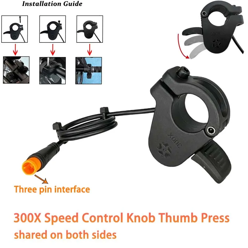 300X Dual Side Thumb Press Speed Control Handle Easy Install Spare Parts For Electric Bicycle E-bike
300X Dual Side Thumb Press Speed Control Handle Easy Install Spare Parts For Electric Bicycle E-bike