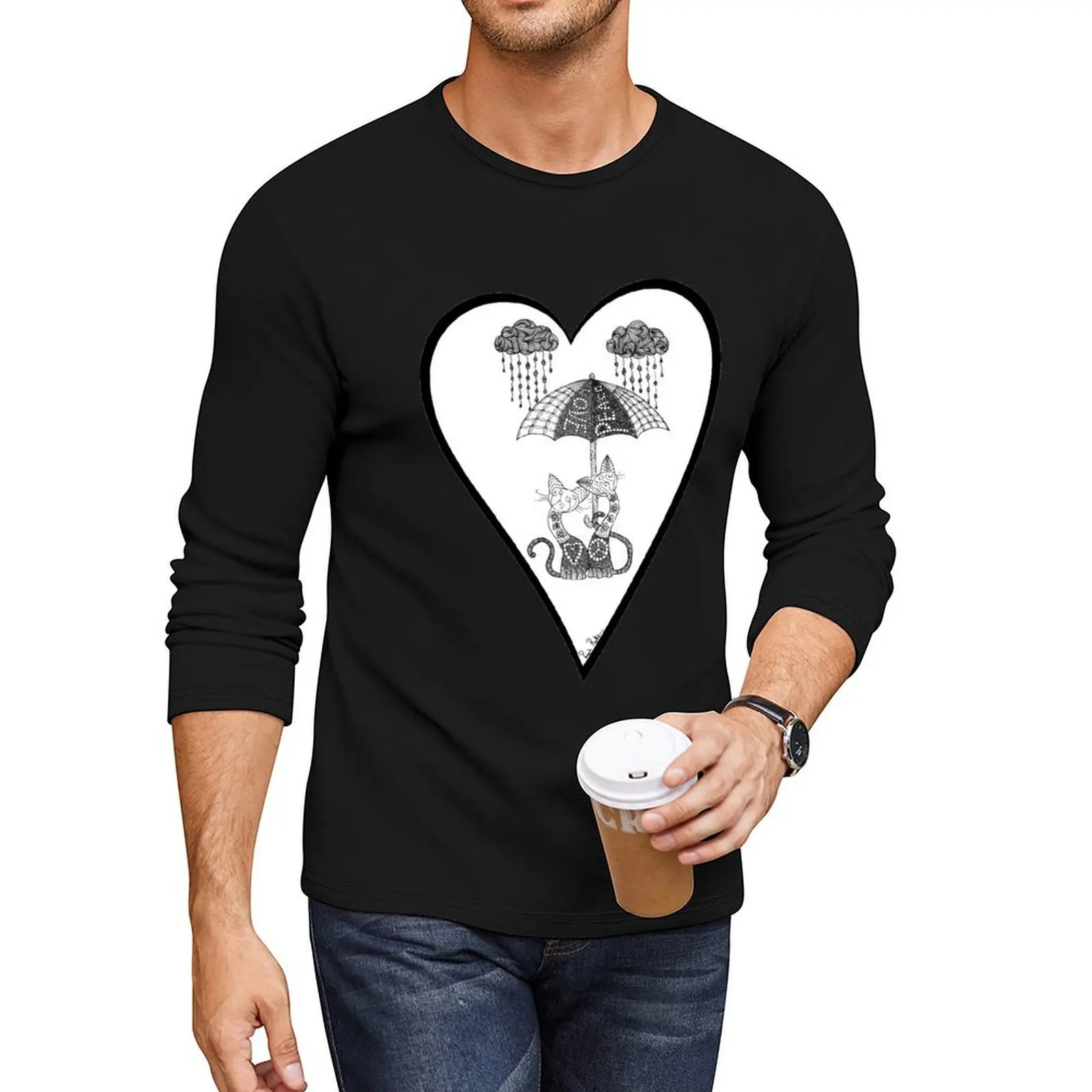 Seattle Kitties under Umbrella Zendoodle Long T-Shirt plus size t shirts quick drying t-shirt anime mens big and tall t shirts
Seattle Kitties under Umbrella Zendoodle Long T-Shirt plus size t shirts quick drying t-shirt anime mens big and tall t shirts