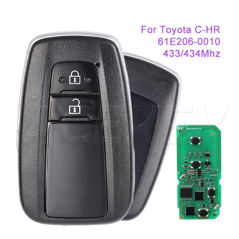 For Toyota C-HR 2018 Car Remote Control Key Fob 433/434Mhz Board 61E206-0010 MDL BR2EX RF430 A9 Chip Proximity Blank Smart Key
For Toyota C-HR 2018 Car Remote Control Key Fob 433/434Mhz Board 61E206-0010 MDL BR2EX RF430 A9 Chip Proximity Blank Smart Key