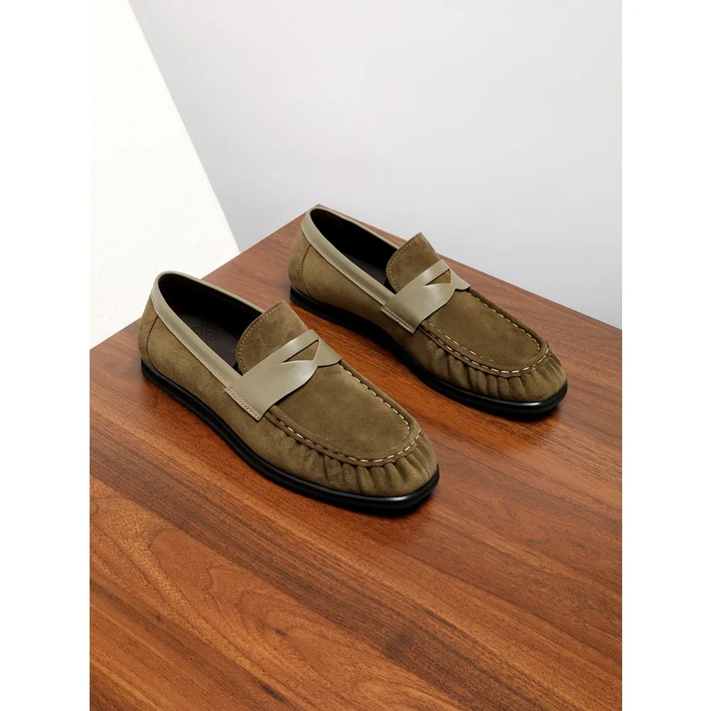 Men Genuine Leather Lazy Loafers Breathable Lightweight Suede Nubuck Shoes Casual Driving Shoes for Summer
Men Genuine Leather Lazy Loafers Breathable Lightweight Suede Nubuck Shoes Casual Driving Shoes for Summer