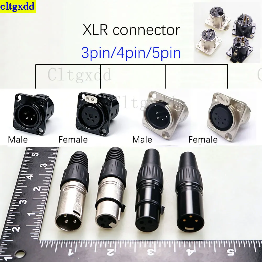 Cltgxdd 5piece 3pin/4pin/3pin XLR welded connector male/female audio plug socket DMX microphone connector speaker amplifier base
Cltgxdd 5piece 3pin/4pin/3pin XLR welded connector male/female audio plug socket DMX microphone connector speaker amplifier base
