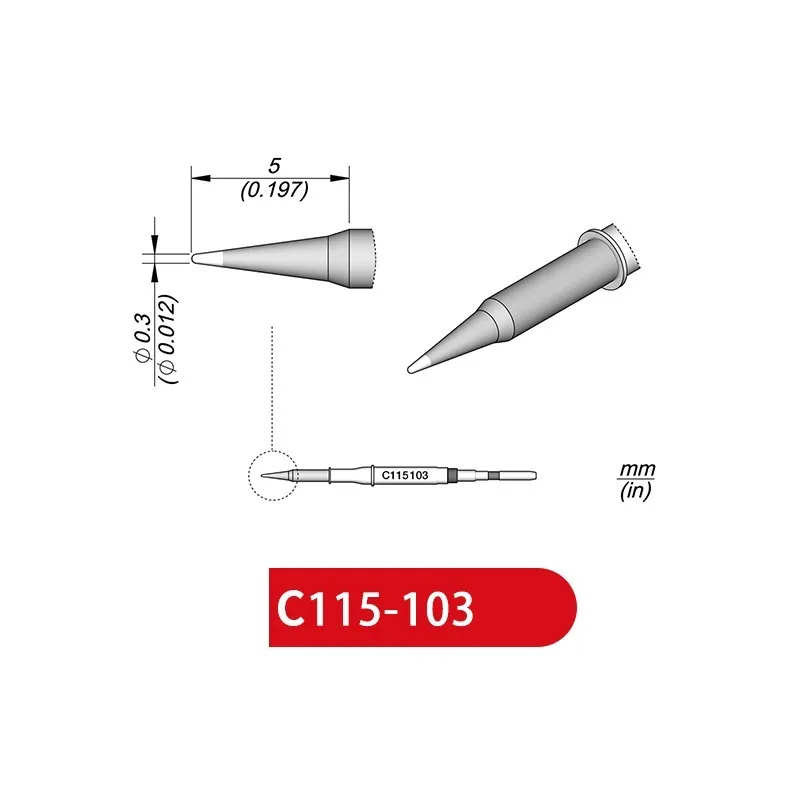 Паяльные жала C115 103, совместимые с ручкой паяльной станции JBC NASE/NANE NT115 SUGON AIFEN A9/A9pro
Паяльные жала C115 103, совместимые с ручкой паяльной станции JBC NASE/NANE NT115 SUGON AIFEN A9/A9pro