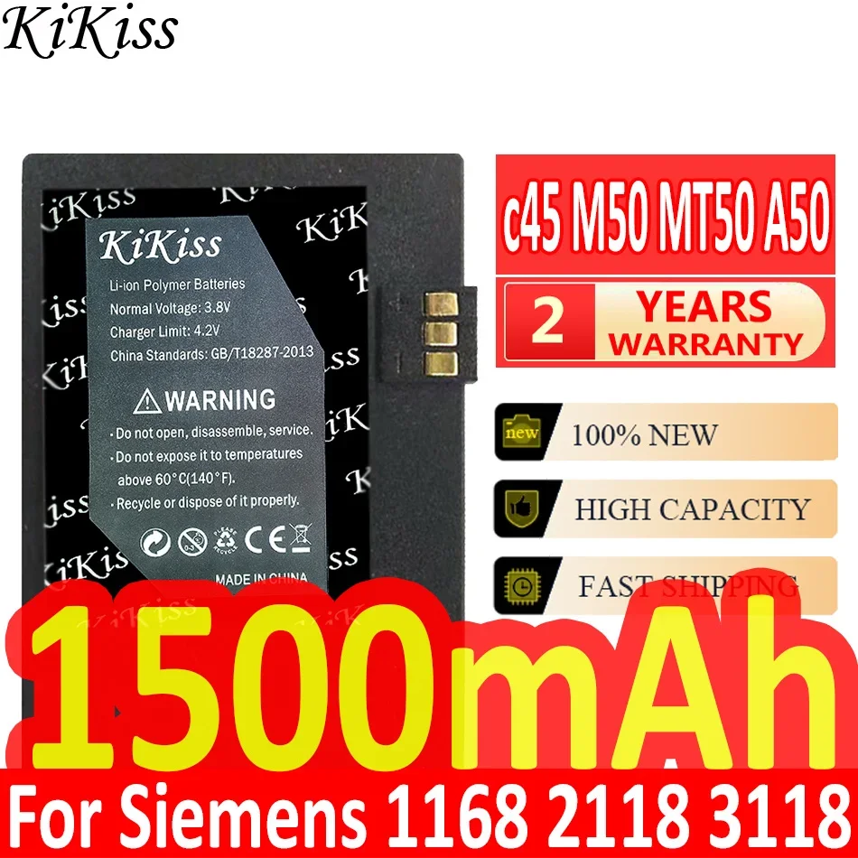 For SIEMENS 1168 2118 3118 c45 M50 MT50 A50, C45 M50 MT50 A50 1500mAh Mobile Phone Battery
For SIEMENS 1168 2118 3118 c45 M50 MT50 A50, C45 M50 MT50 A50 1500mAh Mobile Phone Battery