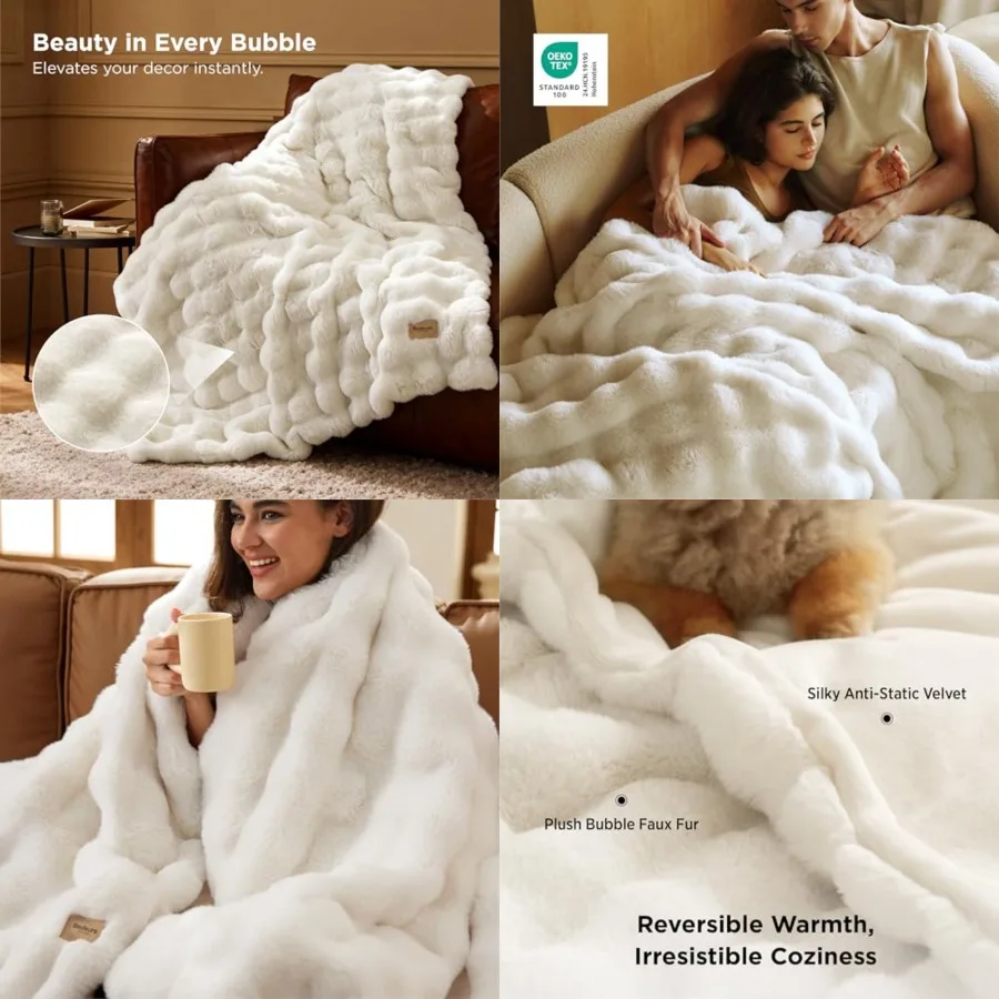 GentleSoft Fluffy Faux Fur Throw Blanket for Couch, Soft Fuzzy Fleece Blankets Throws, Bed Decor Cozy Gifts for Women Teen Girl
GentleSoft Fluffy Faux Fur Throw Blanket for Couch, Soft Fuzzy Fleece Blankets Throws, Bed Decor Cozy Gifts for Women Teen Girl