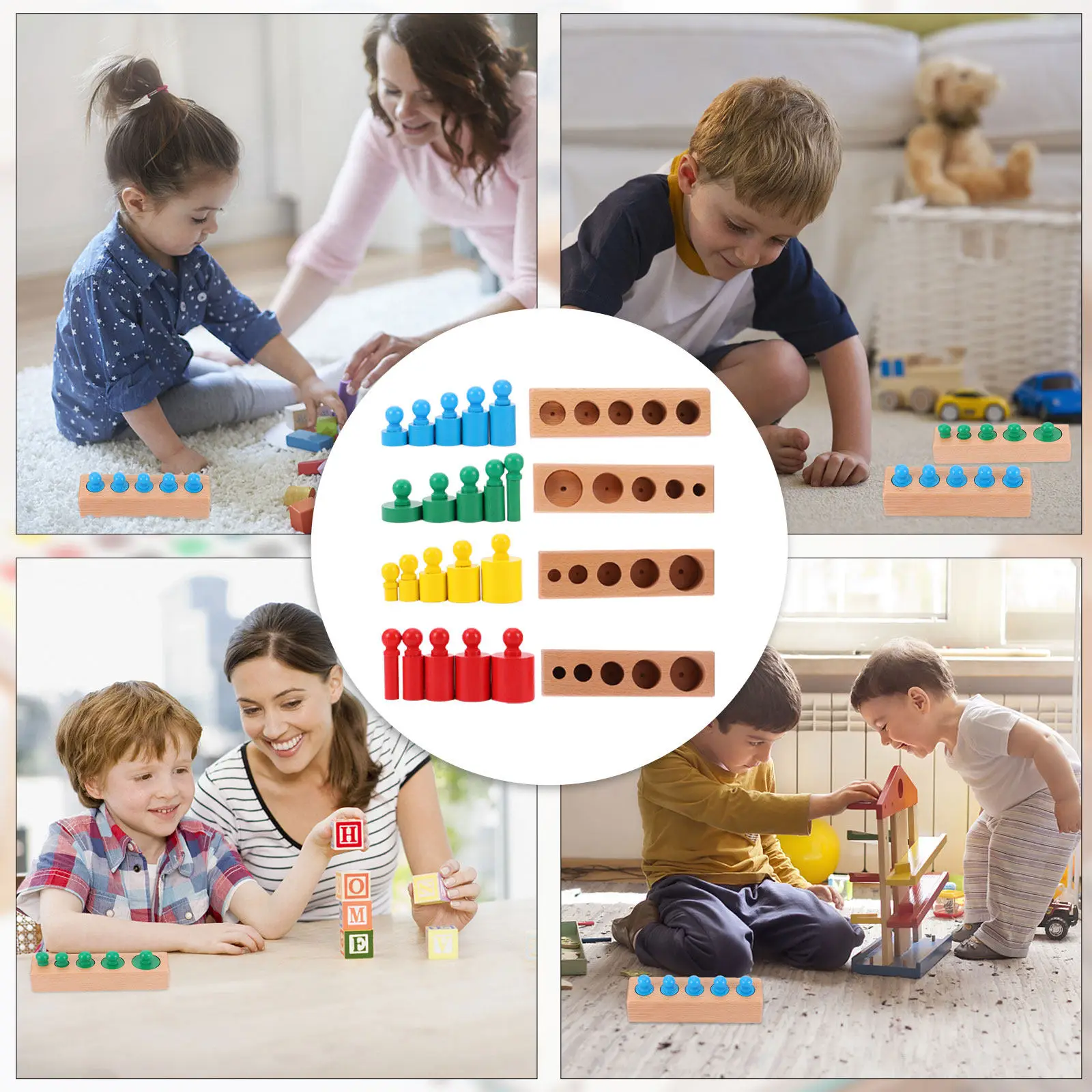 Sensory Wooden Cylinder Socket Puzzle for Toddlers Promotes Imagination Creativity Shape Discrimination Size Comparison Learning
Sensory Wooden Cylinder Socket Puzzle for Toddlers Promotes Imagination Creativity Shape Discrimination Size Comparison Learning