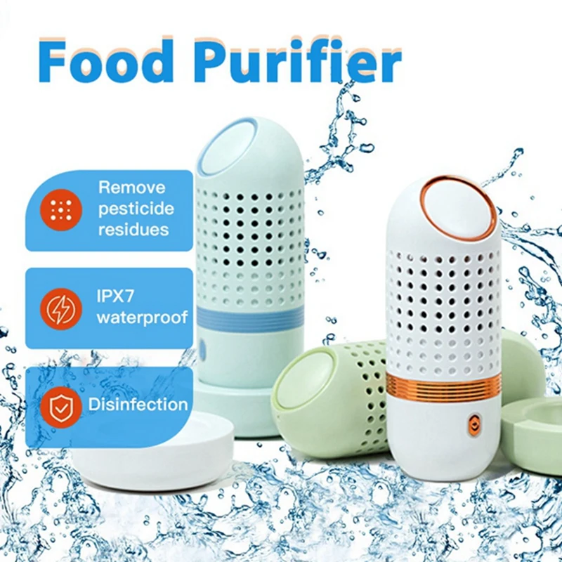 Capsule Shape Portable Ultrasonic Fruit Food Purifier Household Kitchen Food Cleaner Green
Capsule Shape Portable Ultrasonic Fruit Food Purifier Household Kitchen Food Cleaner Green
