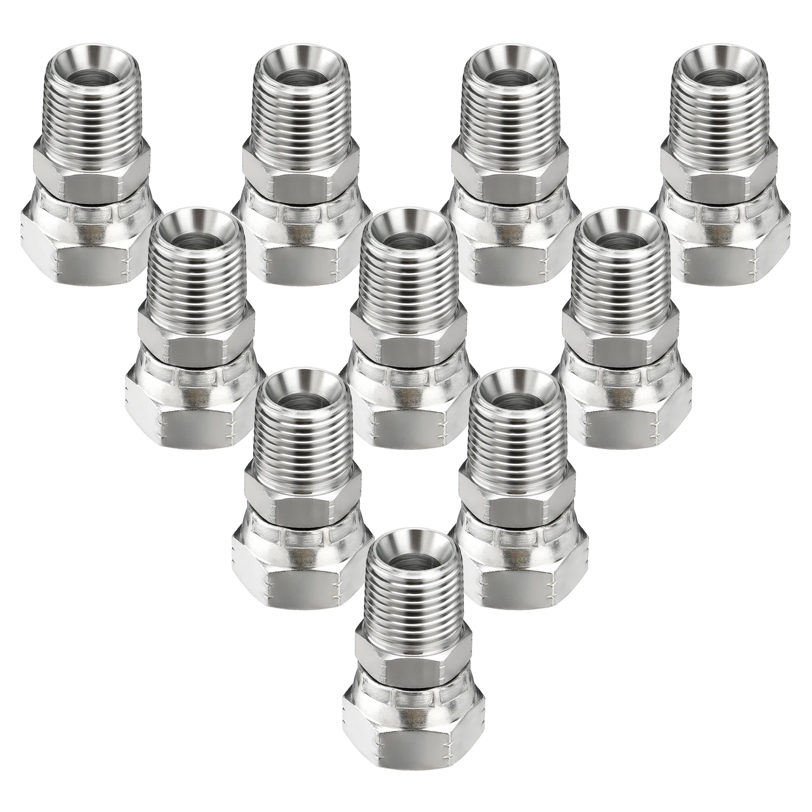 10 Pack Hydraulic Hose Fittings: 1/2" NPSM Female x 1/2" NPTF Male Thread, Hydraulic End Connector Swivel Fitting Kits
10 Pack Hydraulic Hose Fittings: 1/2" NPSM Female x 1/2" NPTF Male Thread, Hydraulic End Connector Swivel Fitting Kits