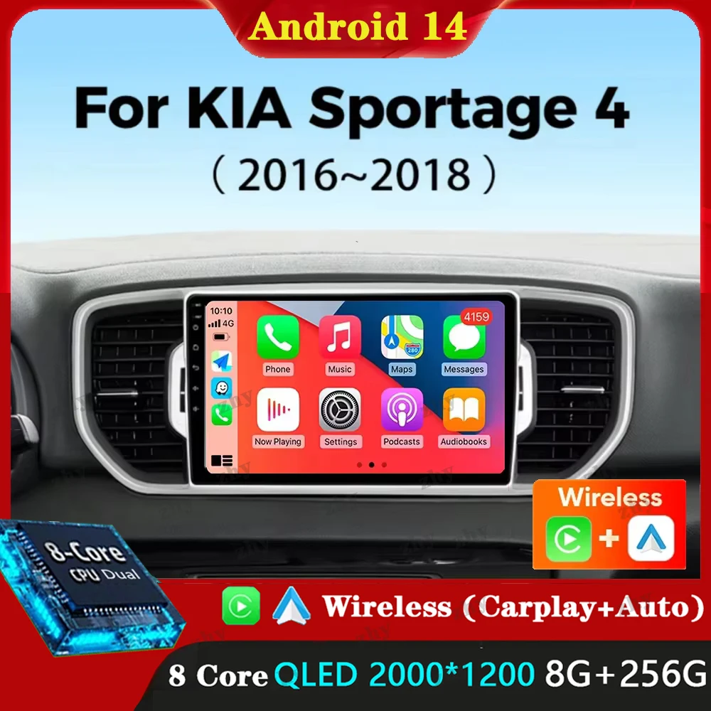Android 14 Carplay Car Radio For KIA Sportage 4 KX5 2016 2017 2018 Navigation GPS Multimedia Player Auto 5Gwifi+4G BT DSP video
Android 14 Carplay Car Radio For KIA Sportage 4 KX5 2016 2017 2018 Navigation GPS Multimedia Player Auto 5Gwifi+4G BT DSP video