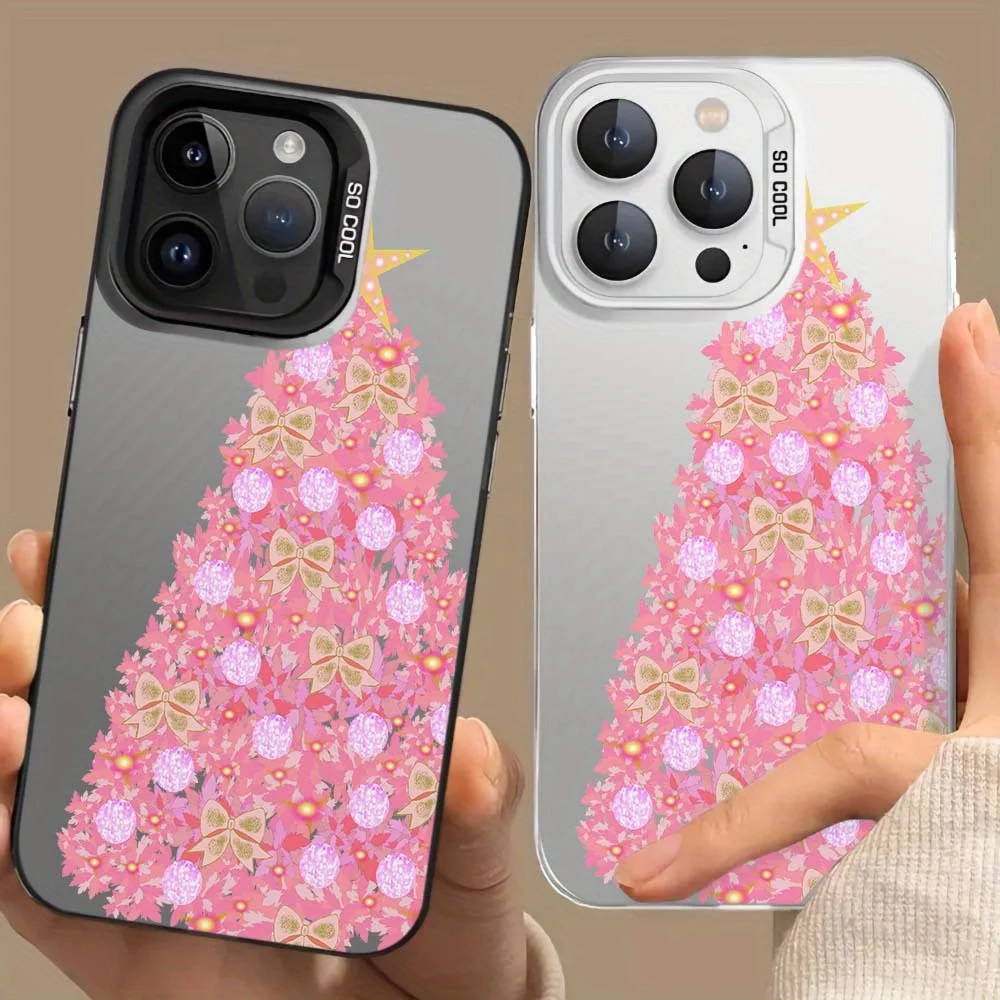 Pink Christmas tree pattern phone case for iPhone 17 16 15 14 13 12 11 Pro/ Max/Plus shock-proof rear cover anti-fingerprint
Pink Christmas tree pattern phone case for iPhone 17 16 15 14 13 12 11 Pro/ Max/Plus shock-proof rear cover anti-fingerprint