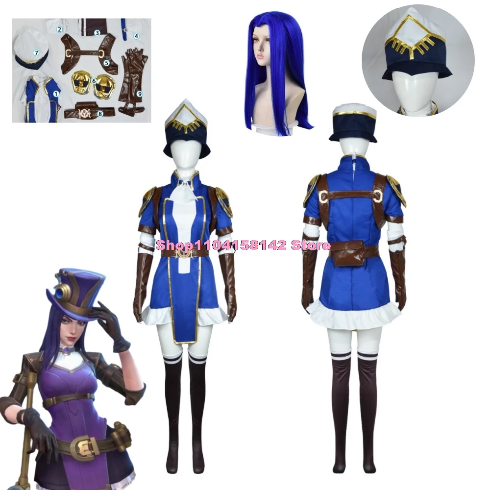 Карнавальный костюм Кейтлин кирмамана для косплея Arcane:Game Caitlyn, шериф пилтовера, костюмы для костюмированной вечеринки на Хэллоуин
Карнавальный костюм Кейтлин кирмамана для косплея Arcane:Game Caitlyn, шериф пилтовера, костюмы для костюмированной вечеринки на Хэллоуин