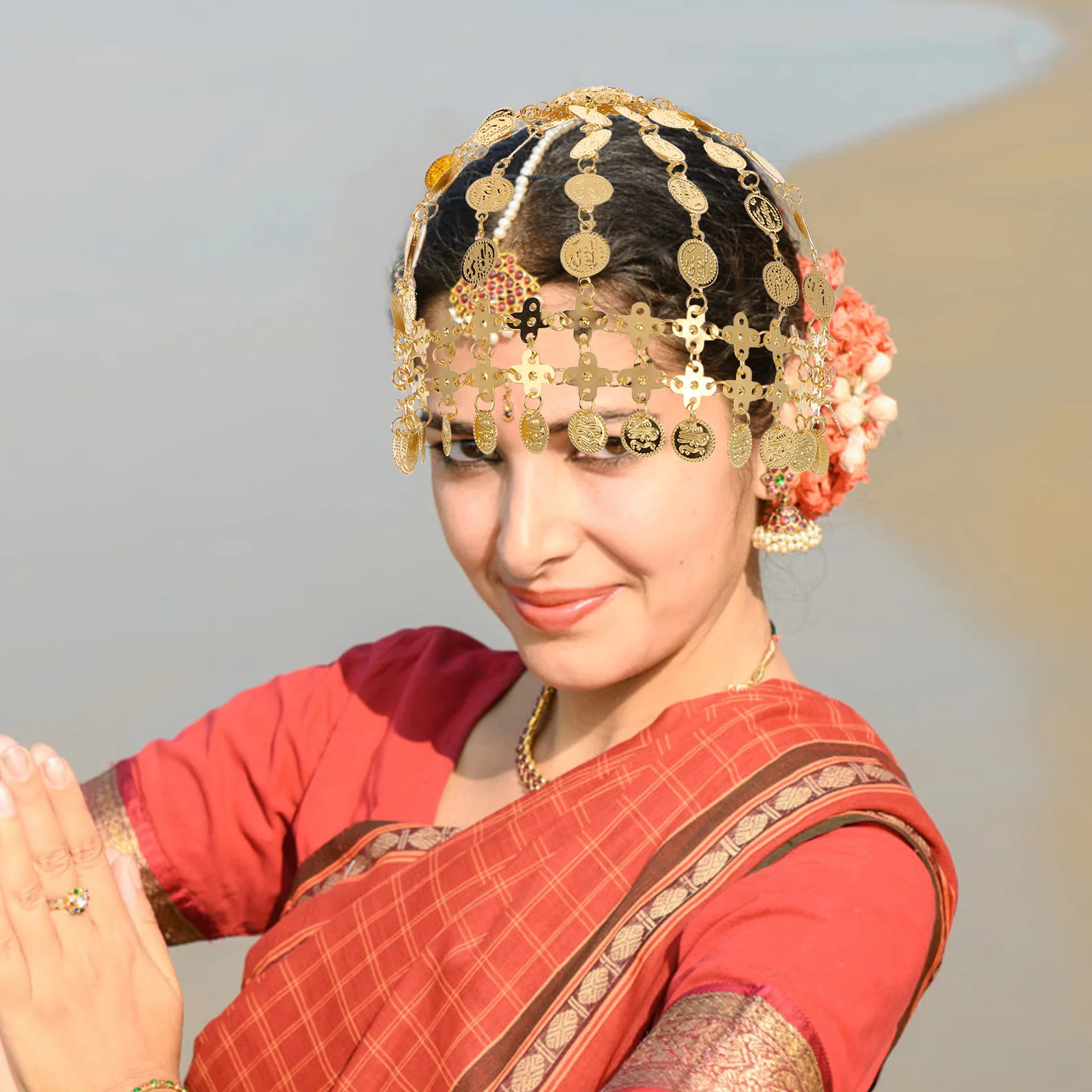Dance Headgear Accessories Vintage Alloy Coin Hair Decor Elegant Belly Dancing Caps Glitter Coins Pendant Tassel Hat Performance
Dance Headgear Accessories Vintage Alloy Coin Hair Decor Elegant Belly Dancing Caps Glitter Coins Pendant Tassel Hat Performance